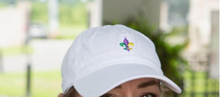 Mardi Gras Fleur De Lis Baseball Hat