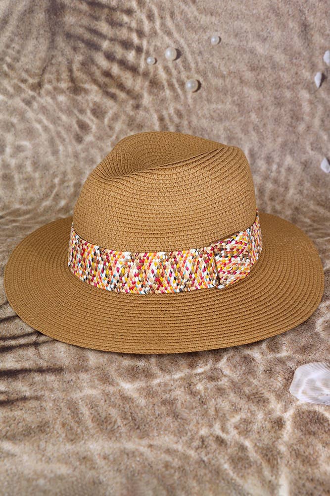 Multi Color Strawband Straw Hat