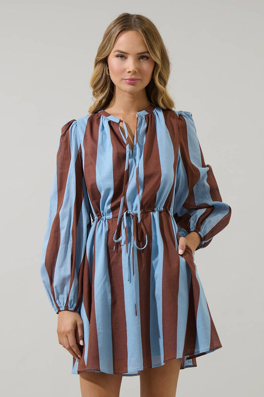 Evabelle Stripe Viany Shift Mini Dress