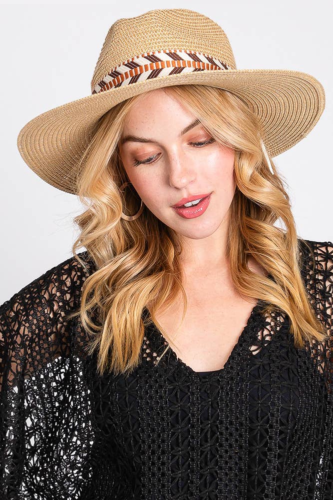 Aztec Band Straw Hat