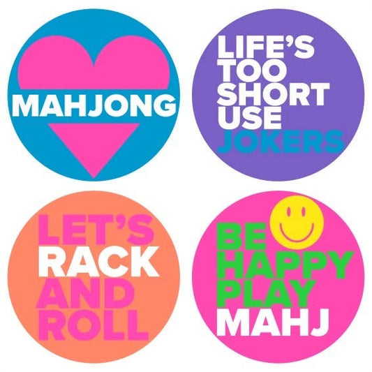ACRYLIC MAHJONG COASTERS (SET OF 4)