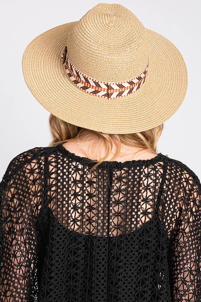 Aztec Band Straw Hat