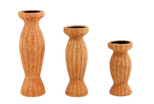 Resin Woven Candlesticks