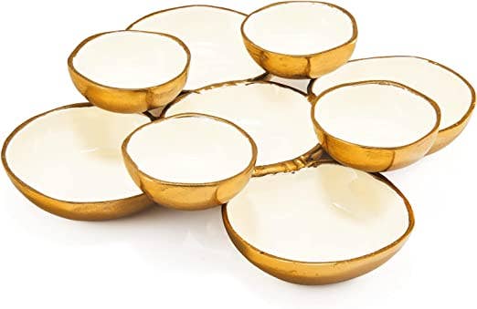 Cluster of 8 Round Serving Bowls