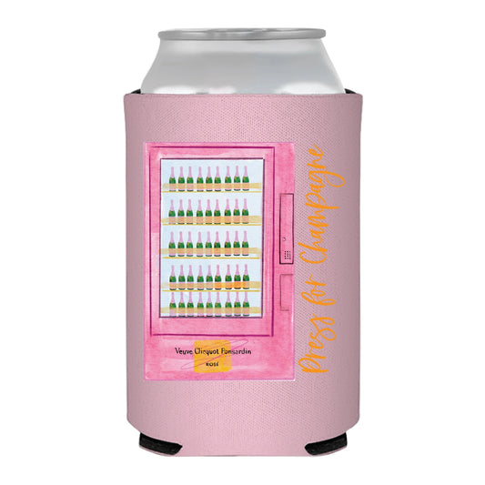Press For Champagne Vending Machine Koozie