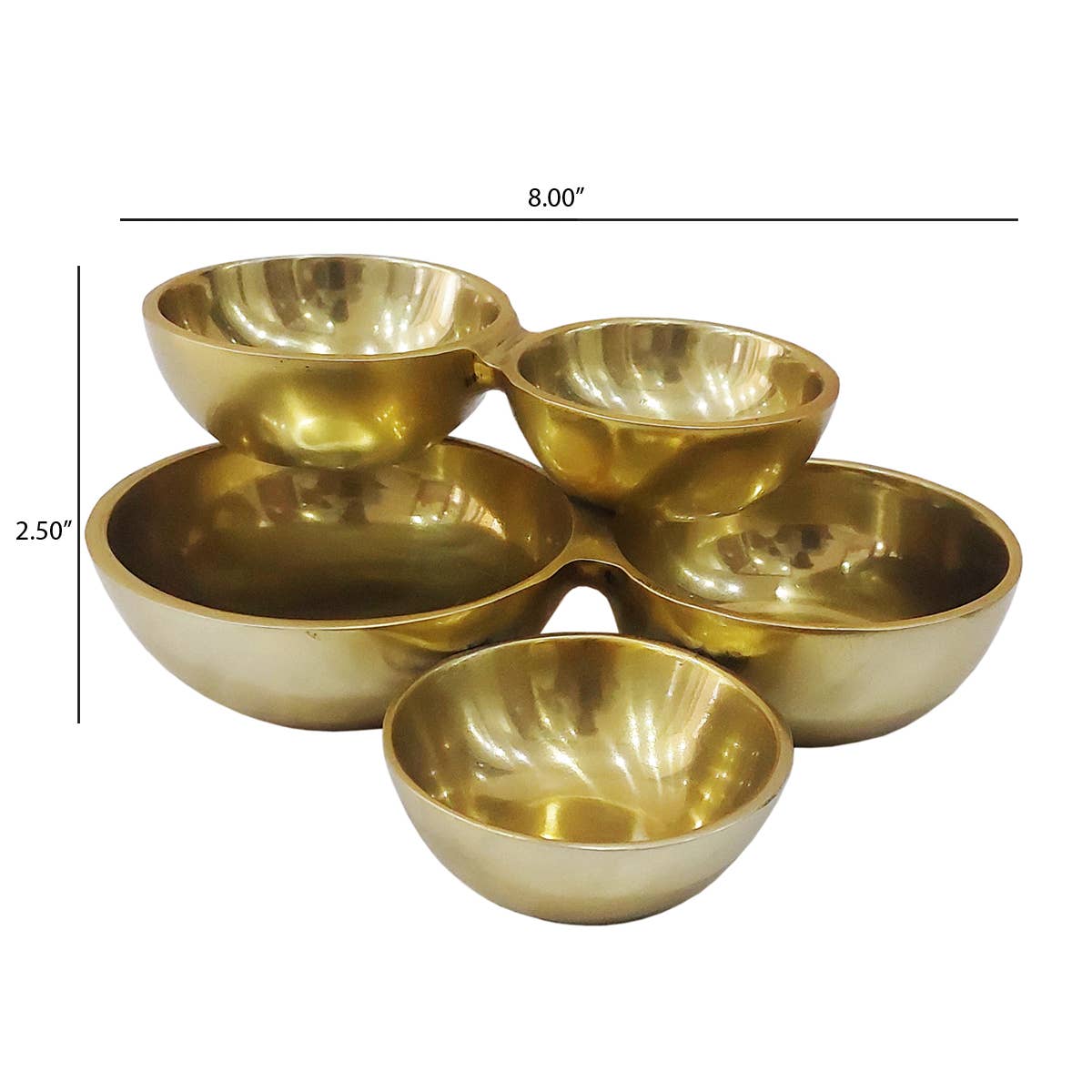 Gold 5-Cluster Bowl