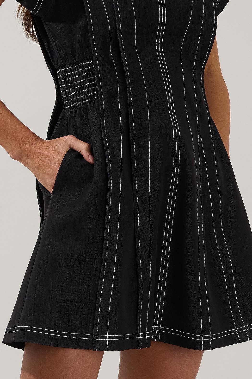 Alaya Pleated Denim Dress