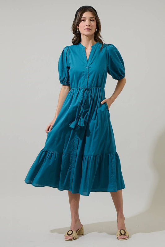 Beth Button Down Midi Dress