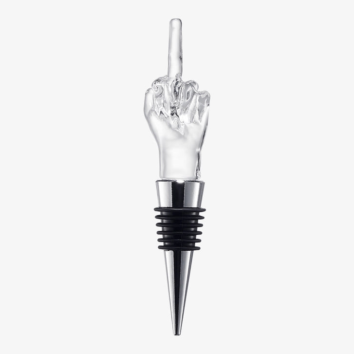 Middle Finger Wine Bottle Stopper