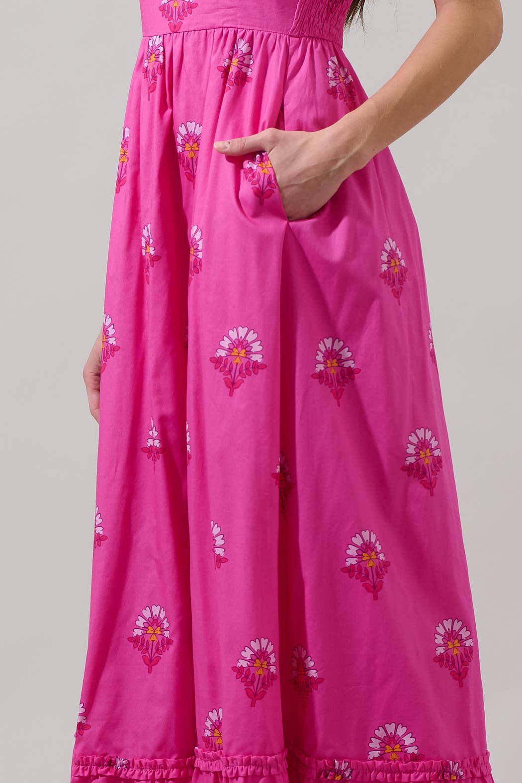 Scarlett Floral Mazy Smocked Maxi Dress