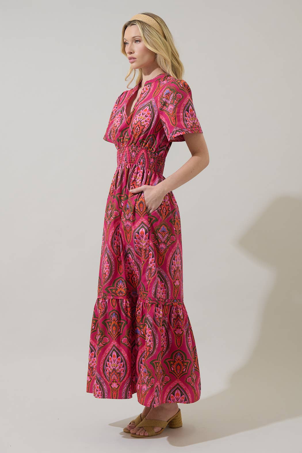 Azura Floral Belraj Poplin Maxi Dress