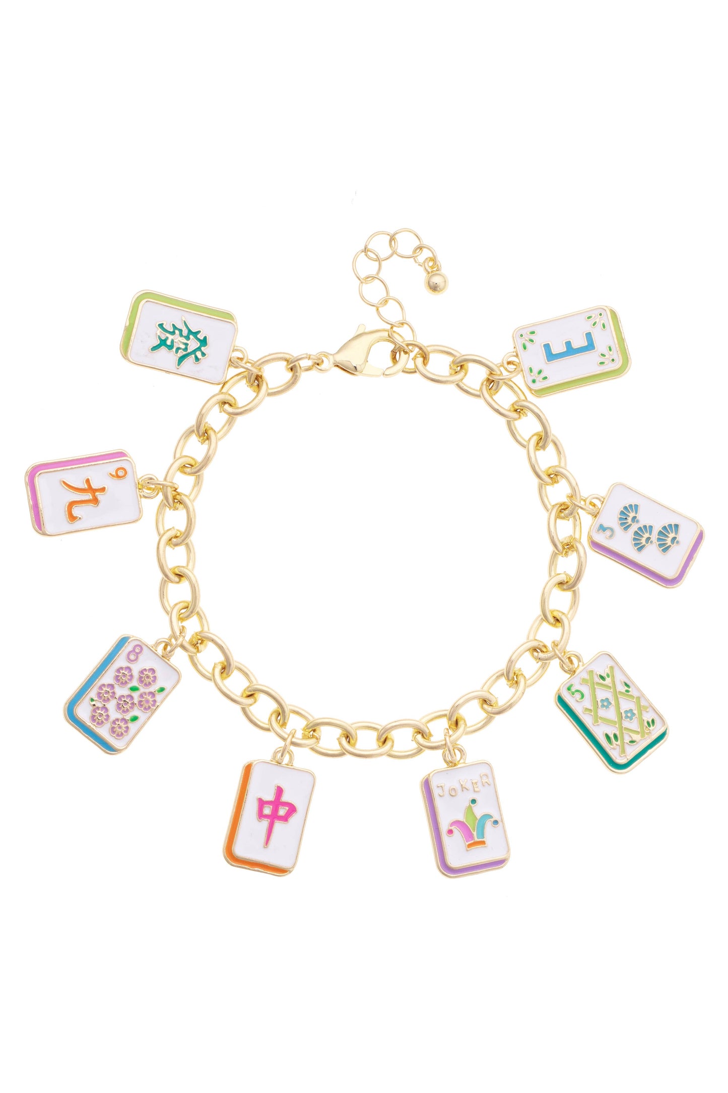Mahj Enamel Charm Bracelet