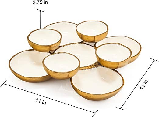 Cluster of 8 Round Serving Bowls