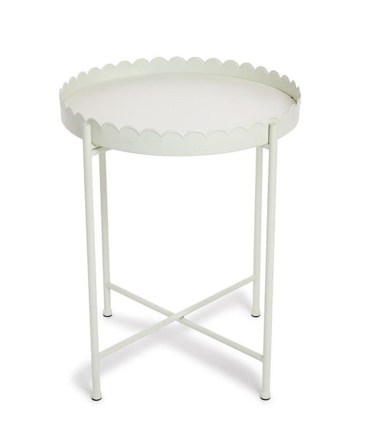 Scalloped Edge Round Side/Accent Table