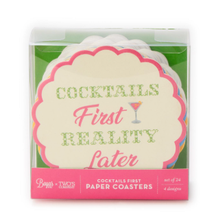 Cocktails First Set of 24 Coasters