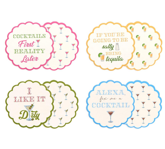 Cocktails First Set of 24 Coasters