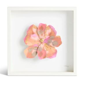 Pink & Orange Flower Wall Art - 10in