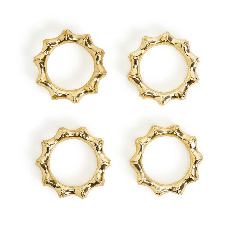 Golden Bamboo Napkin Rings