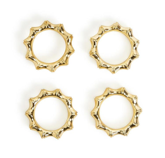 Golden Bamboo Napkin Rings