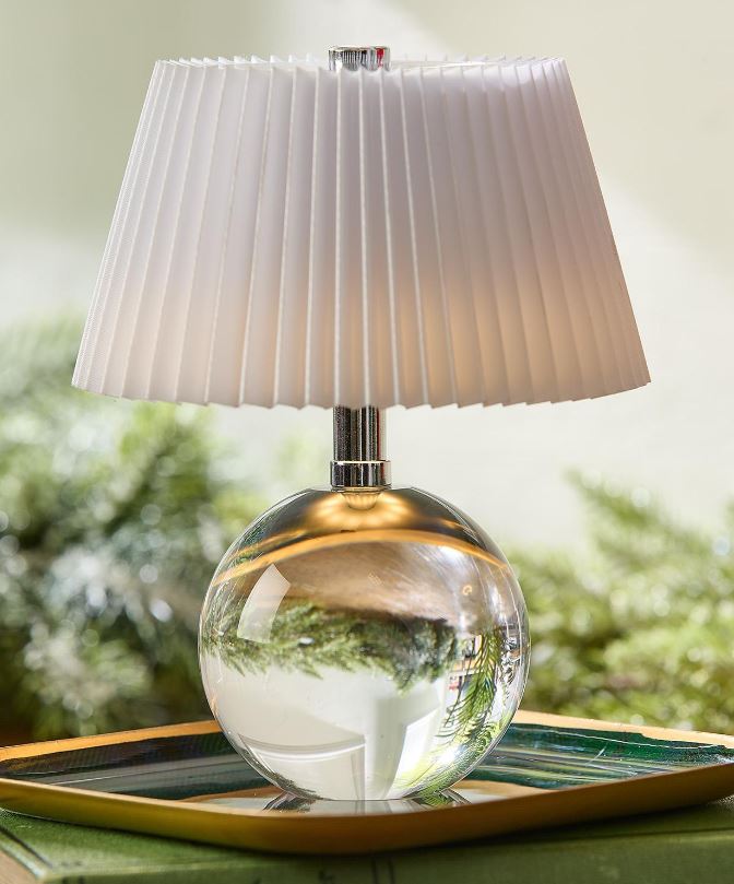 Crystal-Style Glass LED Portable Cordless Table Lamp