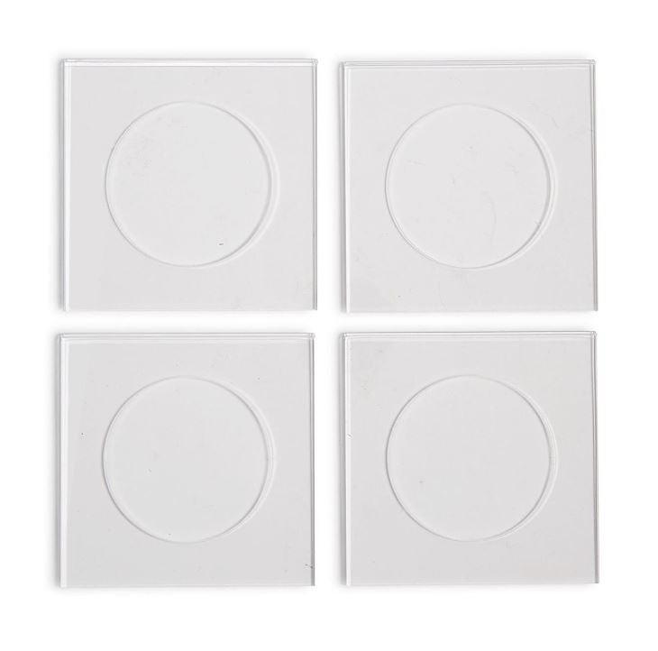 Set of 4 Clear Cocktail Coasters