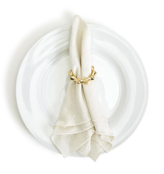 Golden Bamboo Napkin Rings