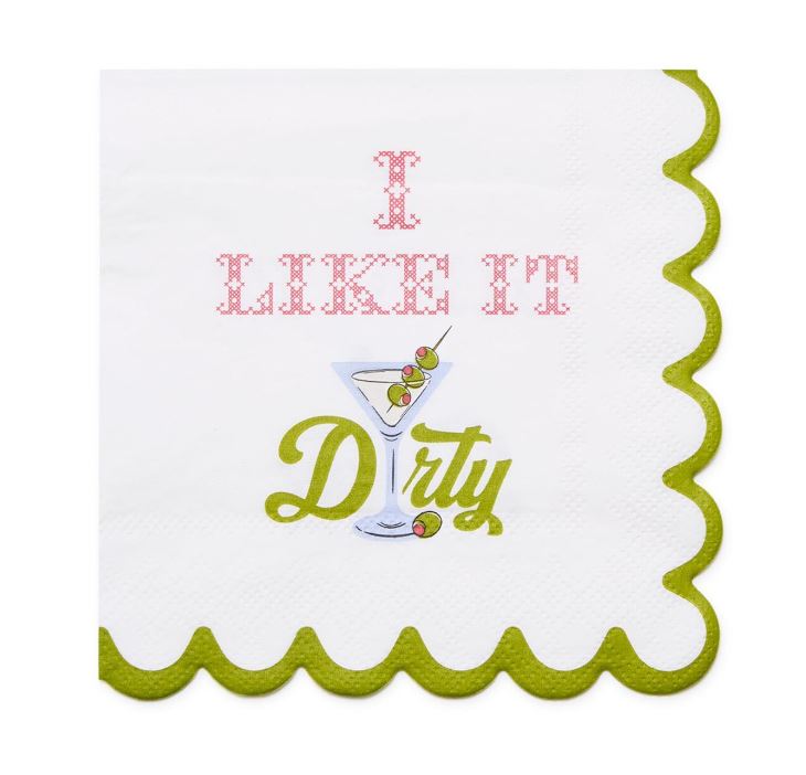 I Like it Dirty Cocktail Napkin