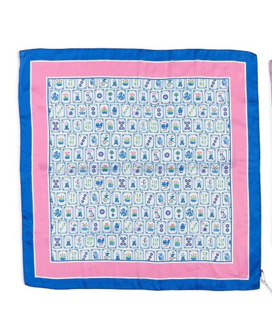 Mahjong Printed Statement Square Scarf