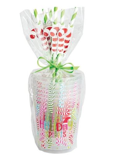 Green Holiday Party Cup Set