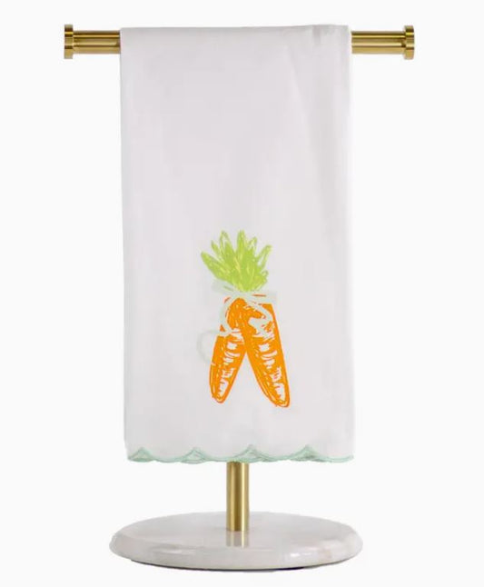 Carrot Scallop Edge Hand Towel
