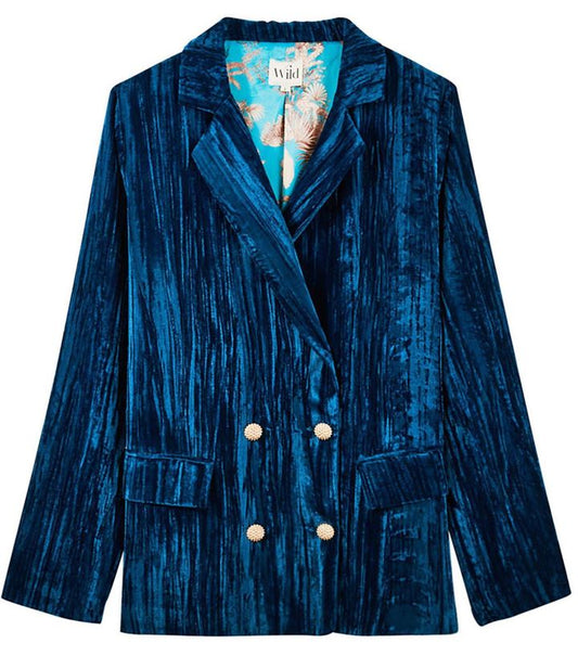 Crushed Velvet Blazer