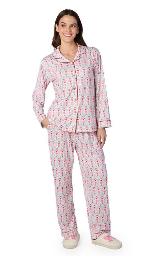 Nutcracker Party Print Jersey Printed Pajamas