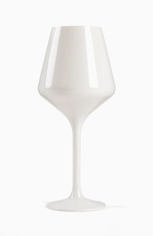 Acrylic Stemmed Wine Glasses-White