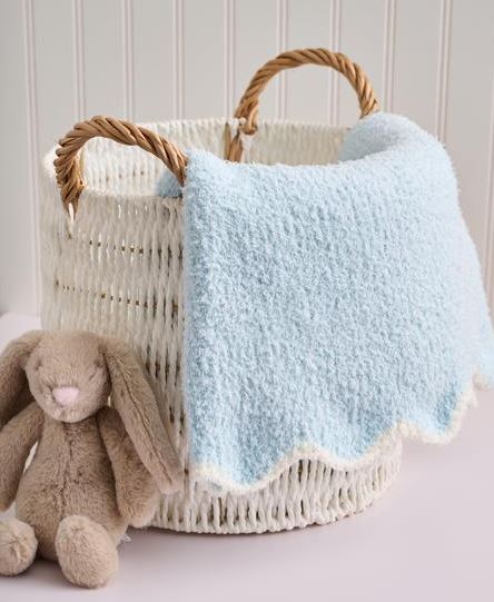 Blue Scallop Blanket