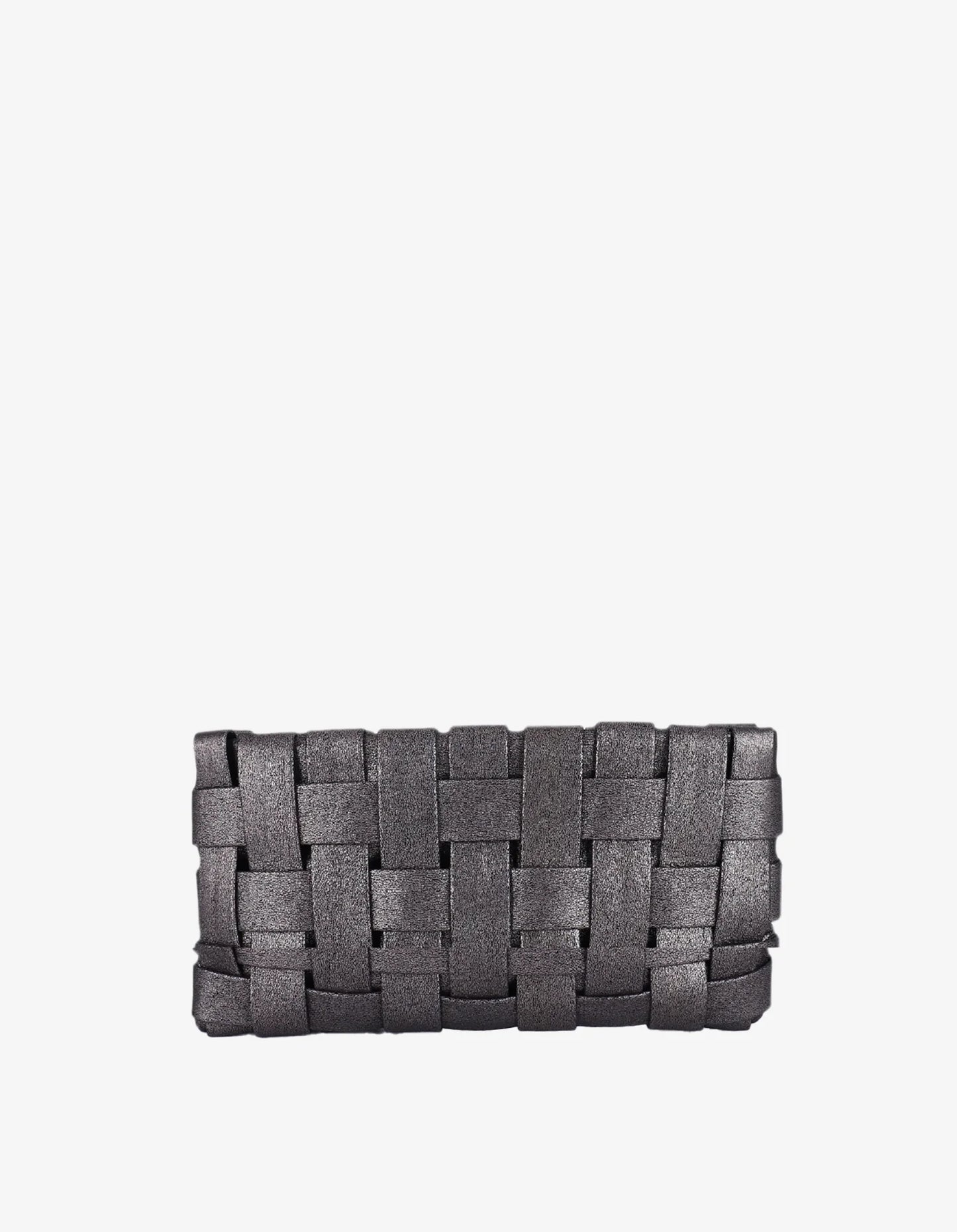 Small Lindy Woven Clutch - Anthracite