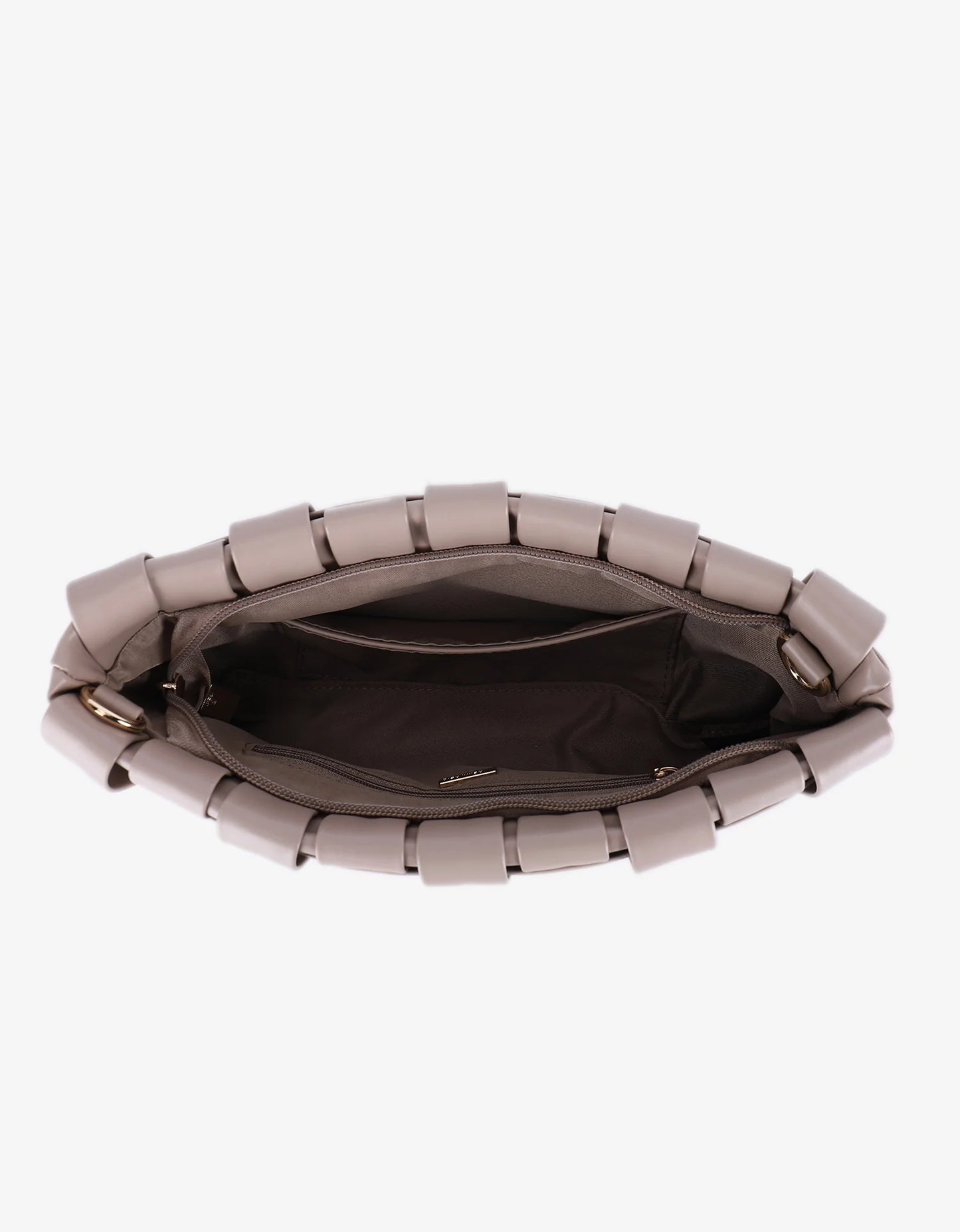 Small Lindy Woven Clutch - Light Tan
