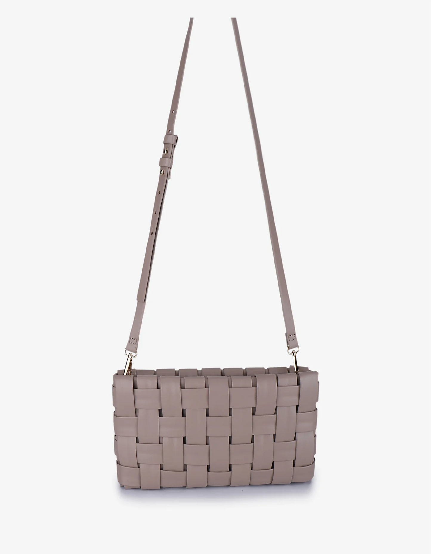 Small Lindy Woven Clutch - Light Tan