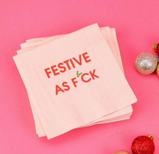 Festive As F*Ck - Holiday Cocktail Napkins