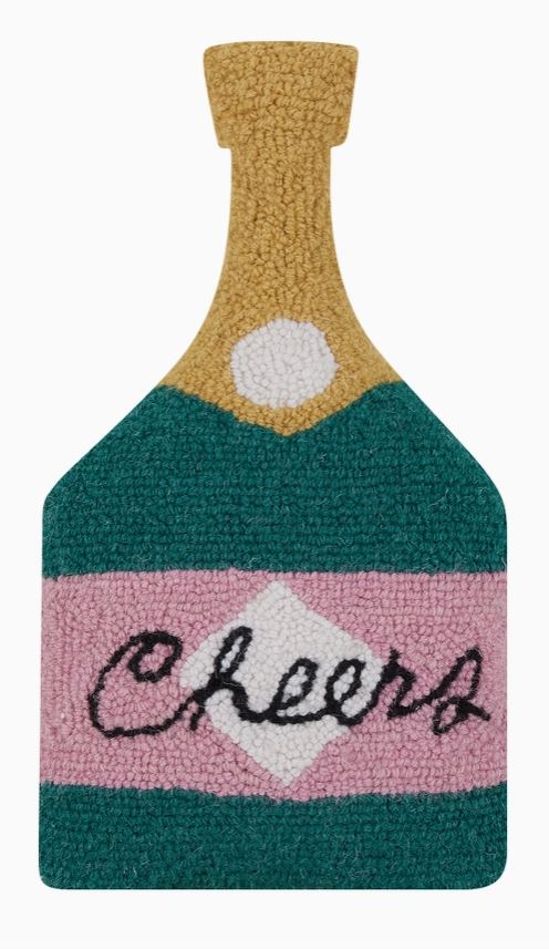 Champagne Bottle Hook Pillow