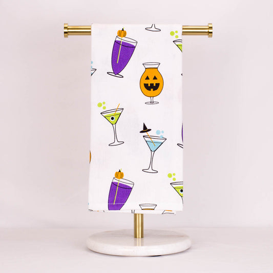 Halloween Cocktails Kitchen Towel