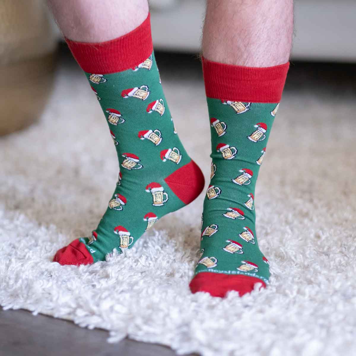 Christmas Beer Cheers Socks