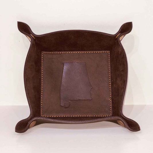 Leather Alabama Embossed Valet Tray