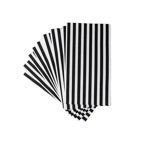 Black & White Striped Guest Napkins