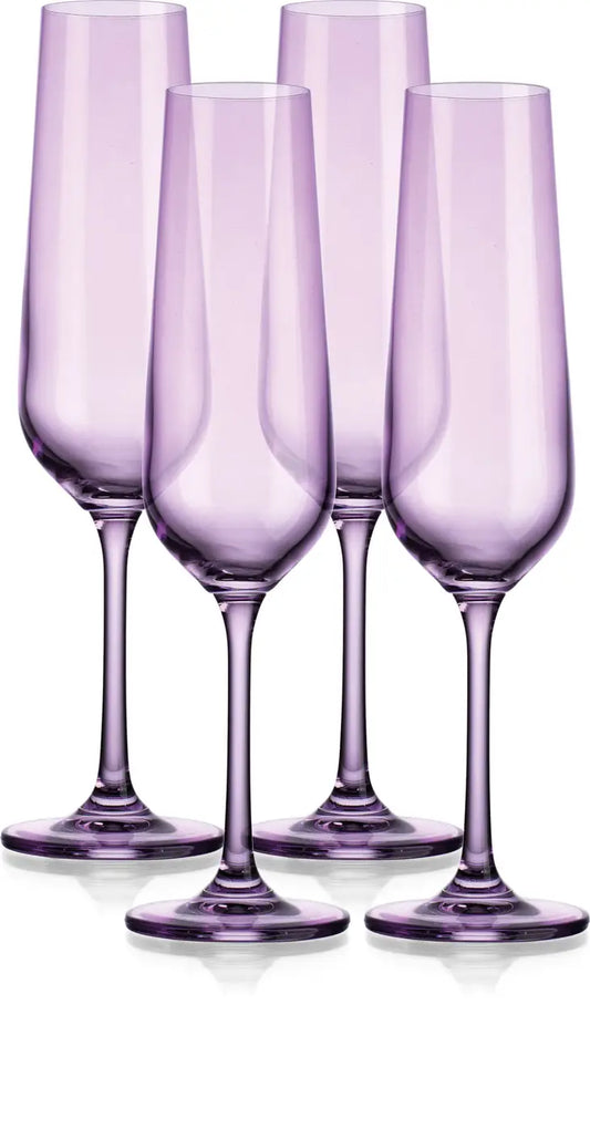 Sheer Colored Champagne Flute