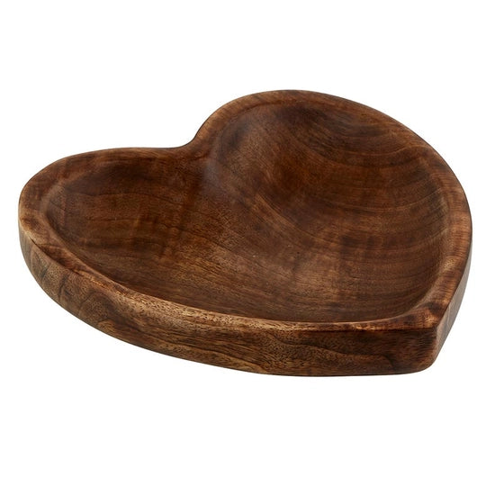 Heart Shaped Wooden Bowl
