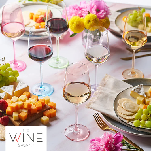 Colored Wine Glasses Set