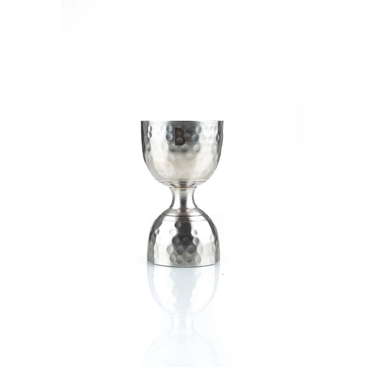Bell Jigger - Hammered Brushed Steel
