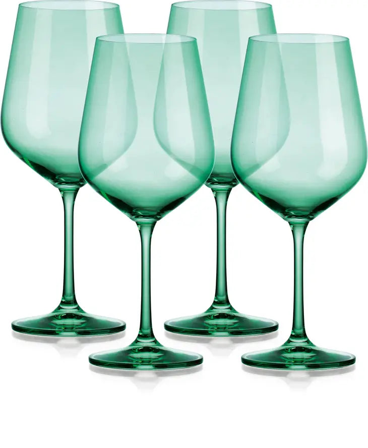 Colored Red Wine Glass