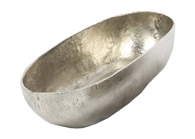 Raw Nickel Oval Bowl