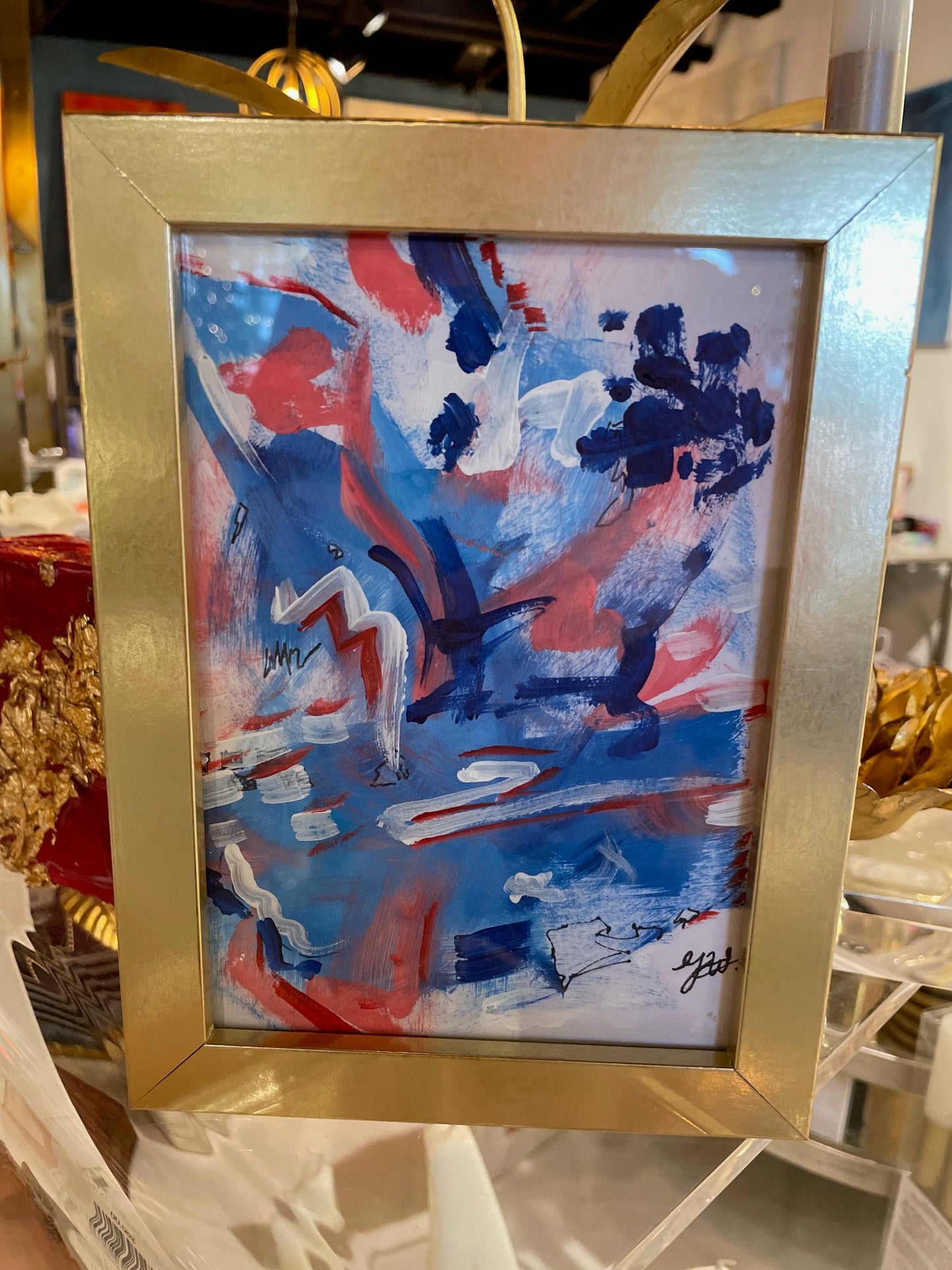 GW- Abstract Blue 4 by 6